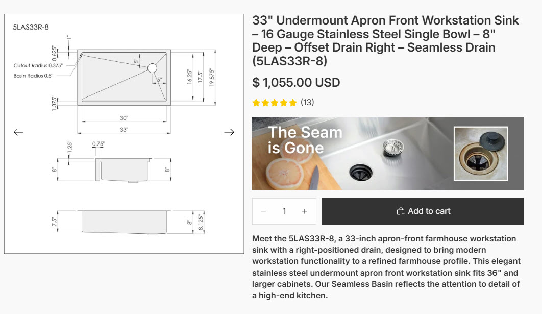apron sink