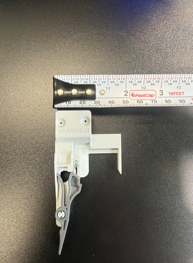 movento narrow drawer locking device width